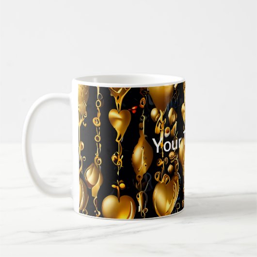 Mug Coeurs d'or de l'amour (Gauche)
