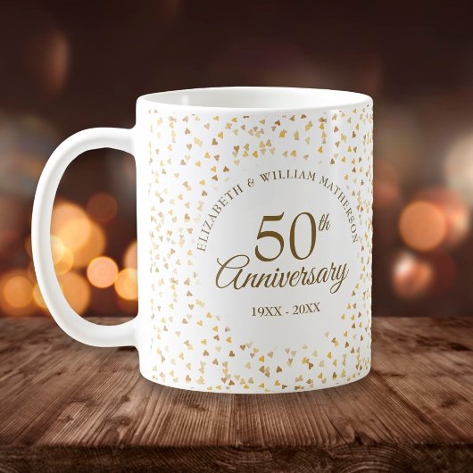 Mug Coeurs d'or du 50e anniversaire
