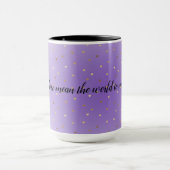 Mug Coeurs d'or violet Aqua Ombre (Centre)