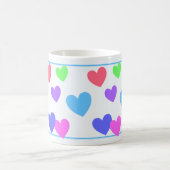 Mug Coeurs dorants - Couleurs Pastel Assorties sur Ble (Centre)