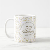 Mug Cœurs Dorés 50e Anniversaire (Gauche)