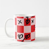 Mug Coeurs d'orteils tactiques roses et rouges X et O (Gauche)