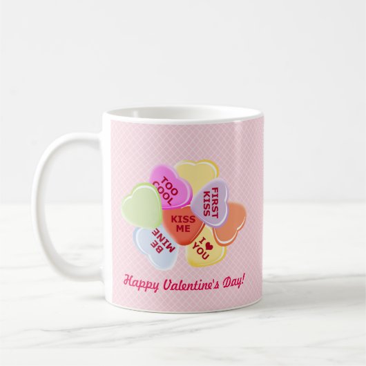 Mug Coeurs doux Valentines Bonbons (Gauche)