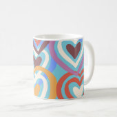 Mug Coeurs Drôle : Motif de texture sans Seamless. (Devant droit)