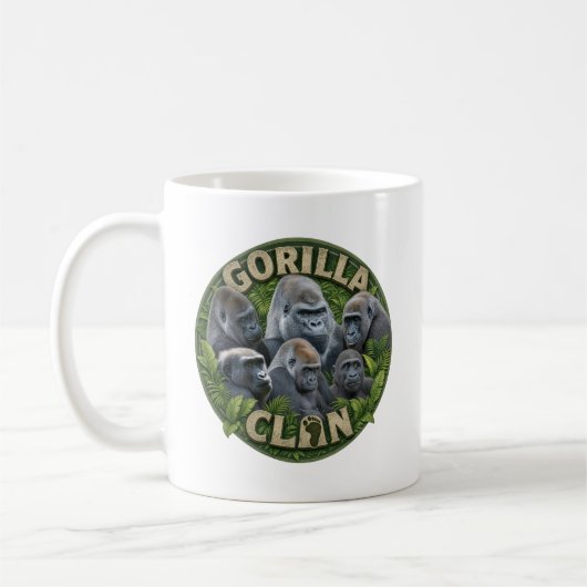 Mug Cœurs du clan de gorilles de Twycross (Gauche)