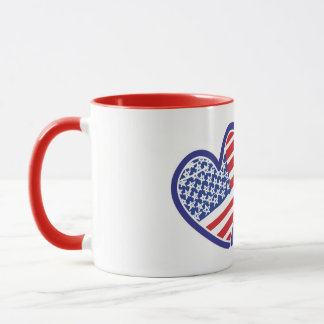 Mug Coeurs du drapeau américain et du Colorado