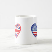 Mug Coeurs du drapeau américain Union Jack (Centre)