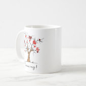 Mug Coeurs du matin sur un arbre (Devant gauche)
