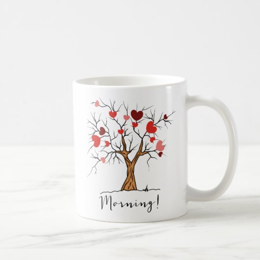 Mug Coeurs du matin sur un arbre (Droite)