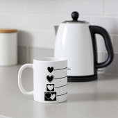 Mug Coeurs élégants, modernes et mignons