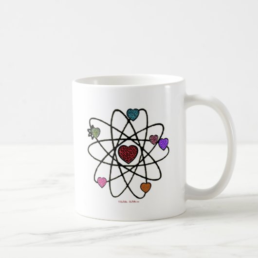 Mug Coeurs Empreintes de léopard de Valentine atomique (Droite)