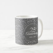 Mug Cœurs en Argent pour les 25 Ans de Mariage (Devant droit)