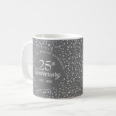 Mug Cœurs en Argent pour les 25 Ans de Mariage (Devant gauche)