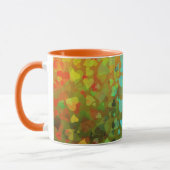 Mug Cœurs en chute Orange (Gauche)