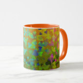 Mug Cœurs en chute Orange (Devant droit)