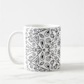 Mug Coeurs en forme de noir et blanc Motifs (Gauche)