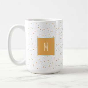 Mug Cœurs en paillettes de la Saint-Valentin Moutarde