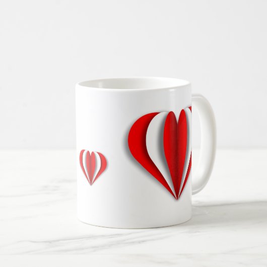Mug Coeurs en vol (Devant droit)