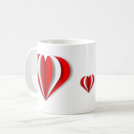 Mug Coeurs en vol (Devant gauche)