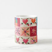 Mug Coeurs et courtepointe de fleurs (Centre)