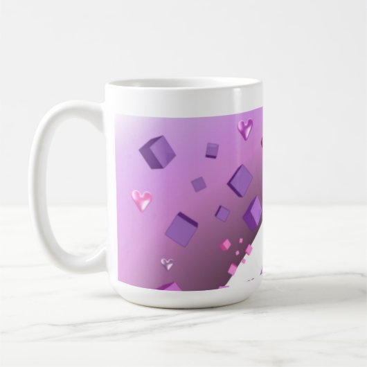 Mug Cœurs et Cubes (Gauche)