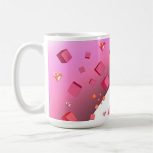 Mug Coeurs et cubes flottants