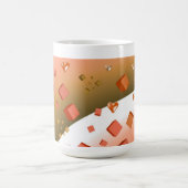 Mug Cœurs et cubes flottants orange (Centre)