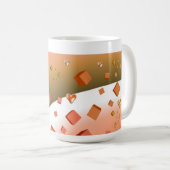 Mug Cœurs et cubes flottants orange (Devant droit)