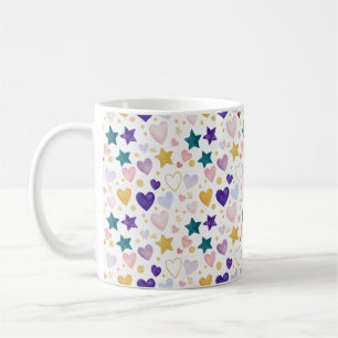 Mug Cœurs et Étoiles Célestes