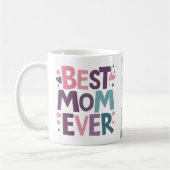 Mug Coeurs et fleurs mignons Meilleure maman jamais (Gauche)