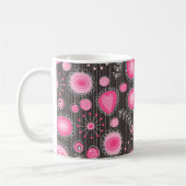 Mug Coeurs et fleurs rose et bleu Whimsical (Gauche)