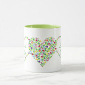 Mug Coeurs et fleurs, thé d'amour (Centre)