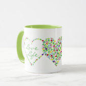 Mug Coeurs et fleurs, thé d'amour (Devant gauche)