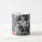 Mug Coeurs et monogramme de la photo de famille du (Centre)