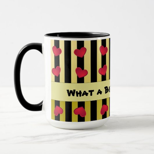 Mug Cœurs et Rayures (Gauche)