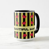 Mug Cœurs et Rayures (Devant droit)