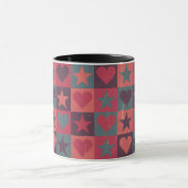 Mug Coeurs et rose de profil sous convention (Centre)