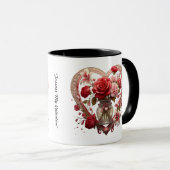 Mug "Coeurs et Roses" (Devant droit)