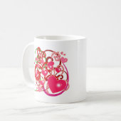 Mug Coeurs et rouleaux lumineux pour des amants (Devant gauche)