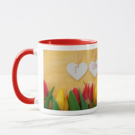 Mug Coeurs et Tulipes (Gauche)