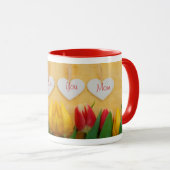 Mug Coeurs et Tulipes (Devant droit)