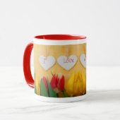 Mug Coeurs et Tulipes (Devant gauche)