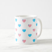 Mug Cœurs Fierté Trans (Devant droit)