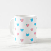 Mug Cœurs Fierté Trans (Devant gauche)