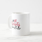 Mug Coeurs fleurissent à nouveau - Citation Florale In (Devant gauche)