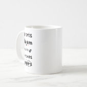 Mug Coeurs Fleurissent Là Où La Douceur Lante Sticker (Devant gauche)