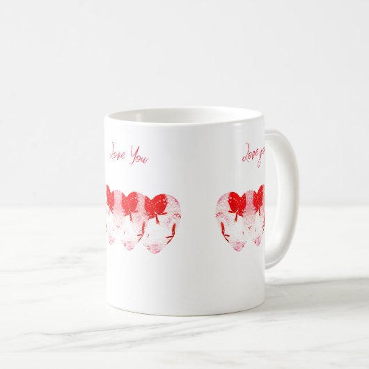 Mug Coeurs fraises (Devant droit)