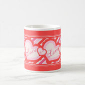 Mug Coeurs frileux Jour des Valentines d'Amour Rouge e (Centre)