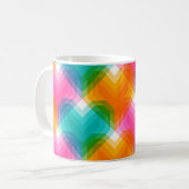 Mug Coeurs géométriques en couleurs psychédéliques (1) (Devant gauche)