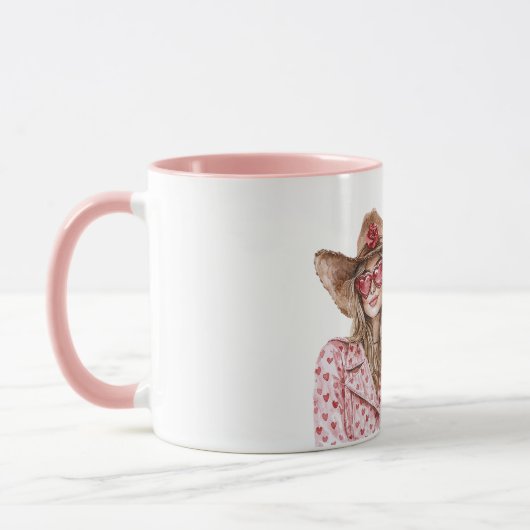Mug Coeurs Howdy Blond Cowgirl (Gauche)